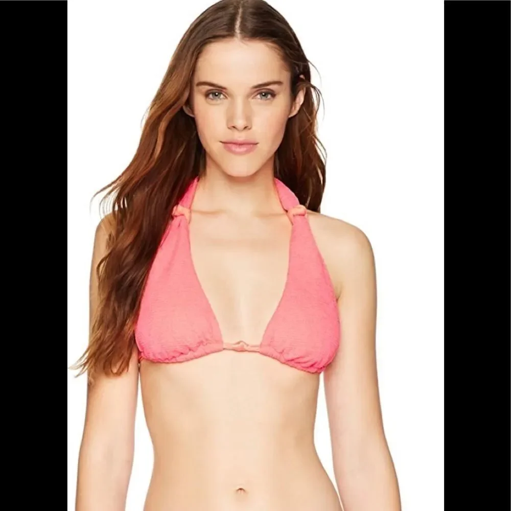 HOBIE neon splash string bikini top. NWT